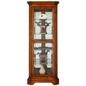  Leick Furniture Corner Glass and Wood Curio Cabinet in 
