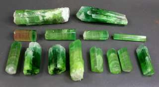   14 Pieces Lot of Super Top Quality Paraiba Green Tourmaline Crystals