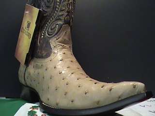 CUADRA OSTRICH chihuahua style MENs COWBOY BOOT size 8  