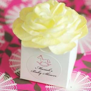  Personalized Flower Topped Baby Shower Favor Box: Health 