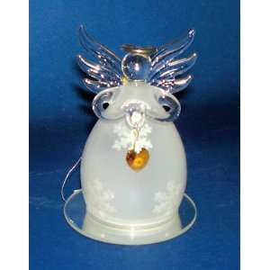  November Topaz Birthstone Glass Angel Figurine