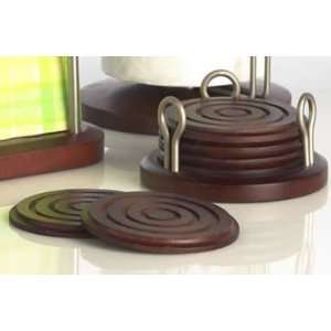  Wood Coaster Set   Sierra (Walnut) (5W x 2.75H) Kitchen 