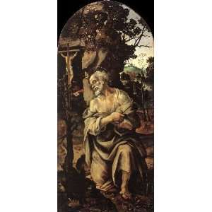   Inch, painting name St Jerome, By Lippi Filippino