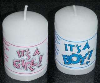 PERSONALIZED BABY SHOWER FOOTPRINTS FAVORS VOTIVE CANDLE LABELS 14 