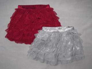 Baby Gap Admirals Club Tulle Skirt Red Silver 3 4 NWT  