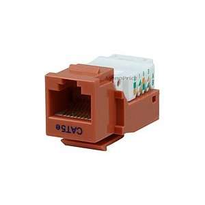  Brand New Cat5E RJ 45 Tooless Keystone Jack   Orange 