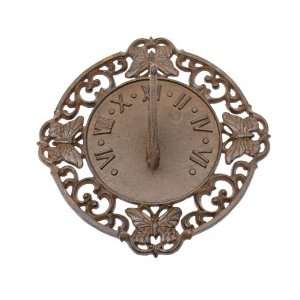   Distressed Finish Butterfly Sundial Sun Dial: Patio, Lawn & Garden