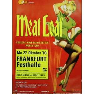  Meat Loaf Germany Original Concert Tour Poster 2000: Home 