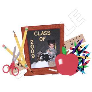 Back To School Supplies Edible Photo Cake® Frame  