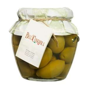 Green DOP Bella Di Cerignola Olives (580 ml)  Grocery 