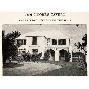  1947 Print Tom Moore Tavern Baileys Bay Walsingham House 