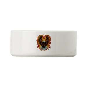  Dog Cat Food Water Bowl Eagle with Flames: Everything Else