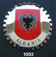 CAR GRILLE EMBLEM BADGES   ALBANIA(FLAG)  