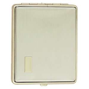  Satin Silver Personalized Cigarette Case for Kings or 100 
