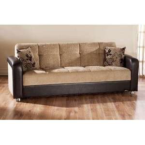 Vision Benja Light Brown Convertible Sofa Bed by Sunset  