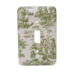   Wall Plate Bisque Sage French Toile Design LQ 67850: Home Improvement