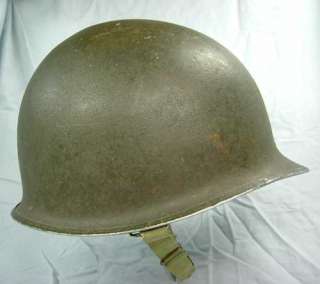 WWII US M1 McCord Fixed Bale Front Seam Steel Pot Helmet 