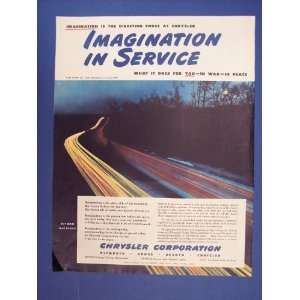   Corporation,imagination in Service 1940s Vintage Magazine Print Ad