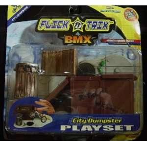  Flick Trix BMX City Dumpster Playset: Toys & Games