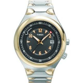  Timex 2H721 Mens Easy Set Alarm Gold Tone and Silver Tone 