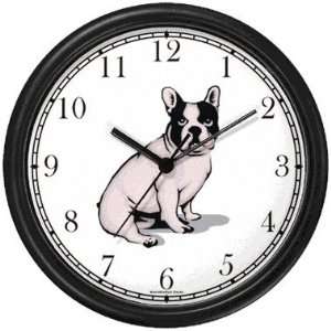   Dog Wall Clock by WatchBuddy Timepieces (Black Frame): Home & Kitchen