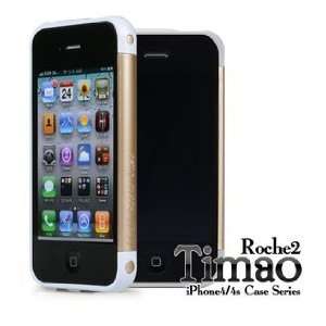  ROCHE2 TIMAO BUMPER CASE for iPhone4/4S WHITE/MILANO GOLD 