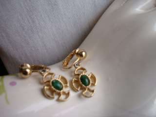 SET 3 PC VINTAGE AVON 1973 BARONESS NECKLACE RING EARRINGSS  