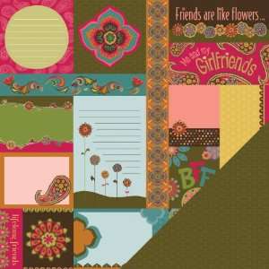  BFF Double Sided Paper 12X12 Snippets & Clippets Arts 