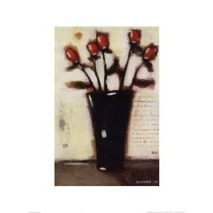  Red Roses in Black Vase II by Norman Wyatt Jr. 12x16 