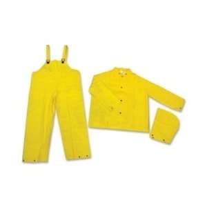  MCR Safety Three piece Rain Suit   Yellow   RTS80062