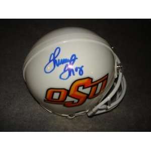  Thurman Thomas Autographed Oklahoma State Cowboys mini helmet 