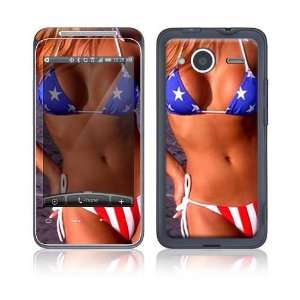   HTC Evo Shift 4G Skin Decal Sticker   US Flag Bikini 