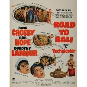 1952 Movie Ad Road to Bali Bob Hope Bing Crosby Lamour 