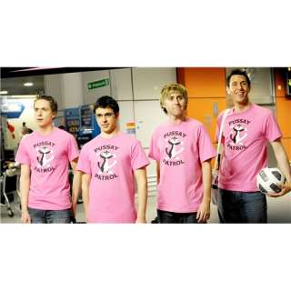 The Inbetweeners Mens Pussay Patrol Official Movie T Shirt (Pink 