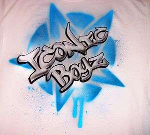 AirbrushIconic Boyz, Graffiti Style Airbrushed T Shirt..HOT!  