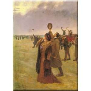 Envole dun Biplan Type Wright 21x30 Streched Canvas Art by Beraud 