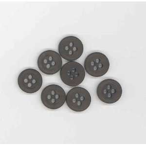  7/16 plastic button dark brown By The Each Arts, Crafts 