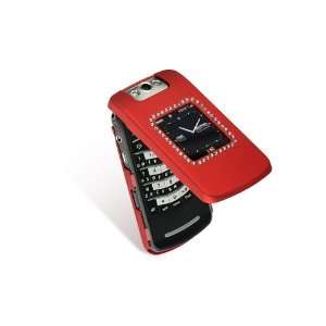  Premium Blackberry 8220 Rubber Feel Hard Case Cover Diamond   Red 