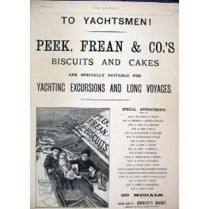   1894 Advert Peek Frean Biscuit Cakes Yachting Voyages
