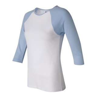   Baseball Jersey T Shirt ¾ Top Tee Bella 2000 Size S 2XL Raglan  