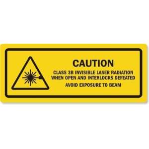   AVOID EXPOSURE TO BEAM Vinyl Labels, 3.375 x 1.35 Office Products