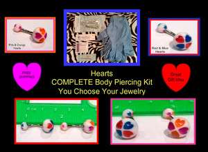   Belly/Navel COMPLETE Body Piercing Kit~ You Pick ~ Fast FREE Shipping