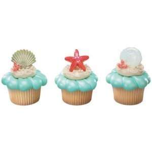  Luau Sea Shell Cake Rings Party Accessory Toys & Games