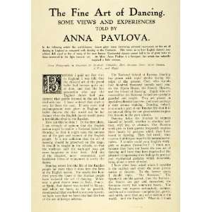  1914 Article Scottish Russian Ballet Dancers Theater 