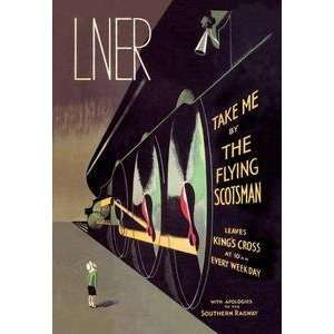   Vintage Art Take Me by The Flying Scotsman   00949 7