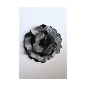    Pink Pewter Flower Hair Clip/Pin (Style Danielle)   Black Beauty
