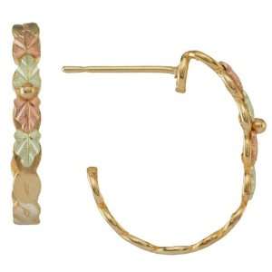  Black Hills Gold 10K Gold Hoop Dainty Earrings: Jewelry