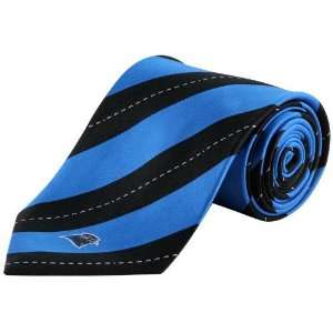   Carolina Panthers Panther Blue Black Rep Stripe Tie: Sports & Outdoors