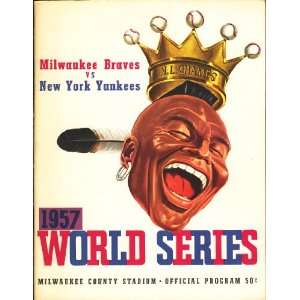   1957 WORLD SERIES GAME 4 PROGRAM BRAVES v. YANKEES: Sports & Outdoors
