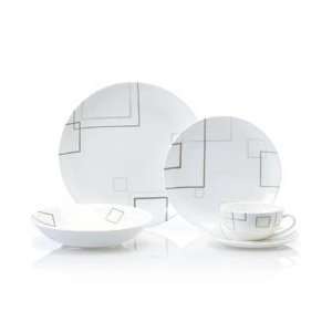  Mikasa Geometric Squares 40 Piece Dinnerware Set Kitchen 